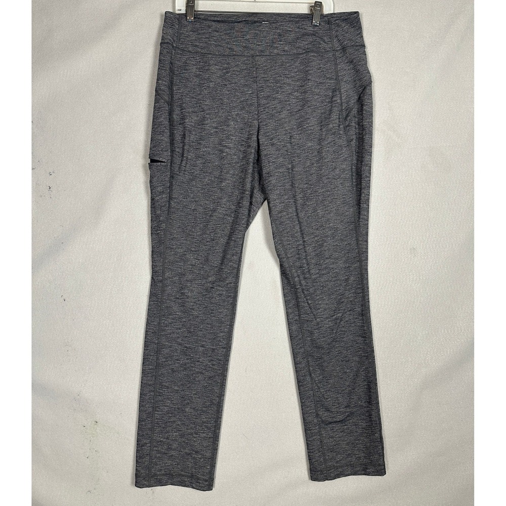 Duluth Trading Co Pants Womens Large-31 Straight Leg Grey Cargo Pull On Stretch